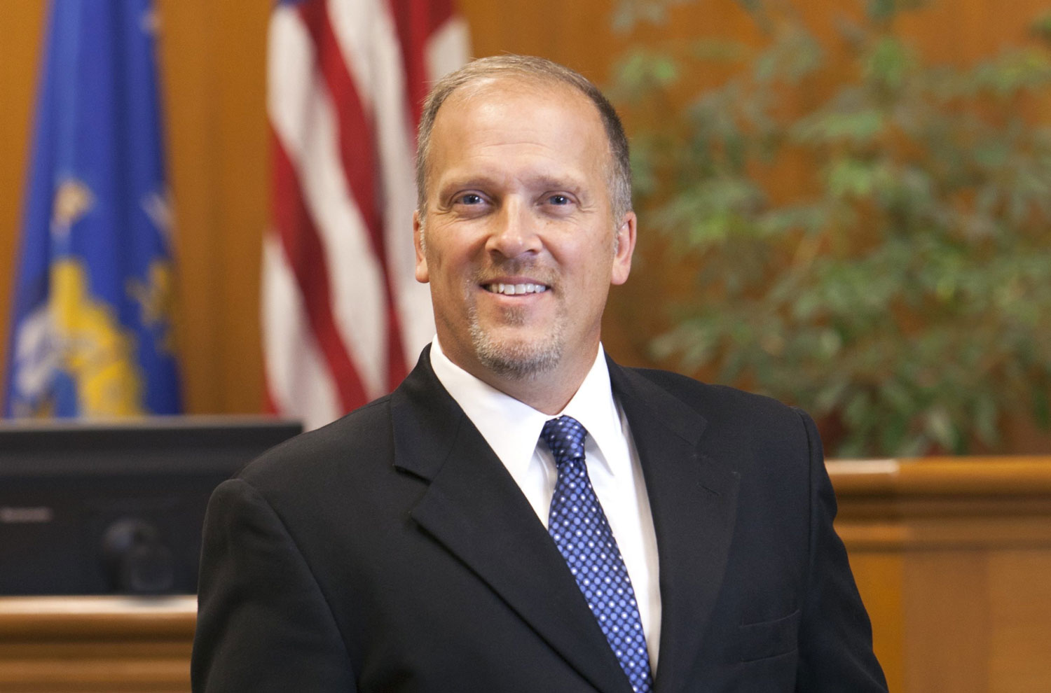 Former Wisconsin Attorney General Brad Schimel inside courtroom