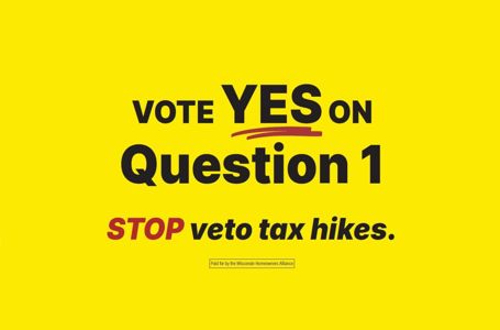 Vote yes on question 1 yellow graphic
